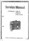 Chinon CE 3 manual. Camera Instructions.